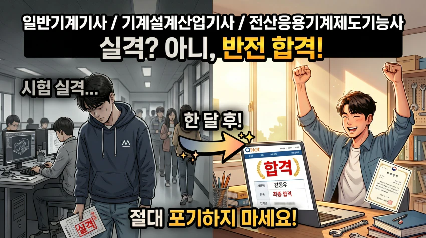 일반기계기사_기계설계산업기사_전산응용기계제도기능사_실격