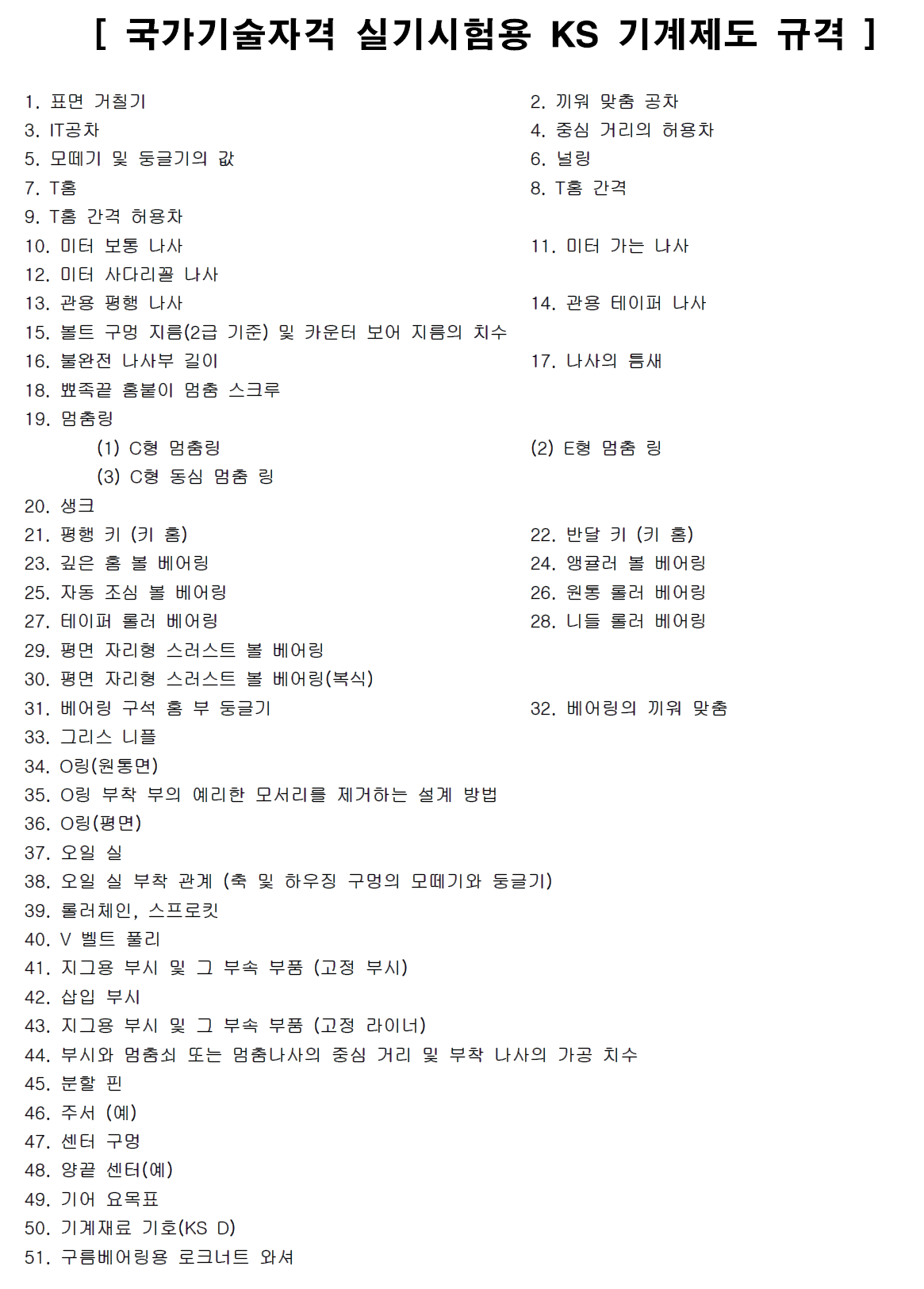 KS 기계제도 규격(Data Book) – 2024