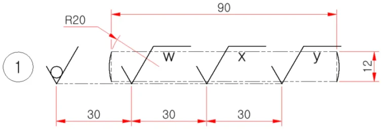 ISO 1302:2002 표면 거칠기 기호 정의 18 표면거칠기