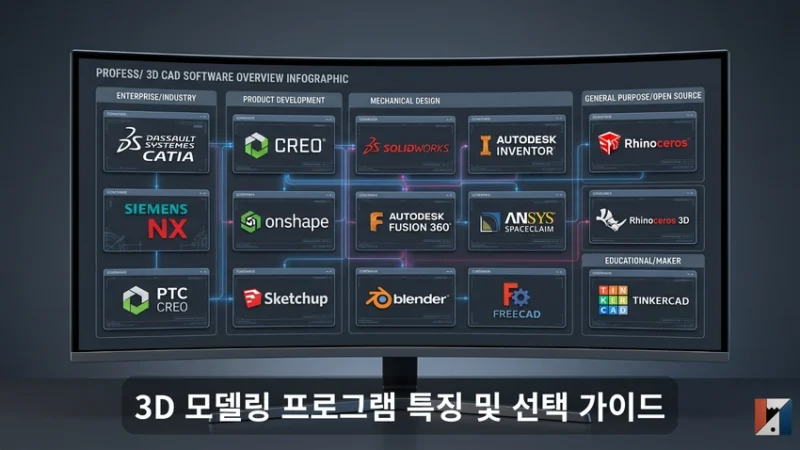 파라메트릭에서 다이렉트까지 – 3D 모델링 프로그램 특징 및 선택 가이드
