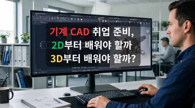 기계 CAD 취업 준비, 2D부터 배워야 할까 3D부터 배워야 할까? 2 기계CAD 취업
