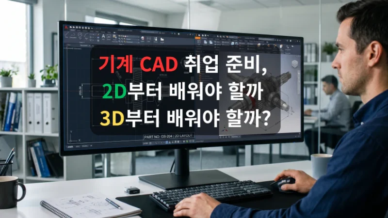 기계 CAD 취업 준비, 2D부터 배워야 할까 3D부터 배워야 할까?
