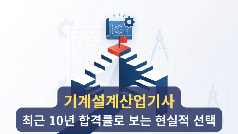 기계설계산업기사, 기사로 넘어가야 할까? — 최근 10년 합격률로 보는 현실적 선택