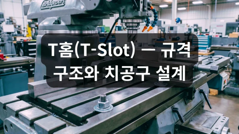 T홈(T-Slot)  — 규격 구조와 치공구 설계