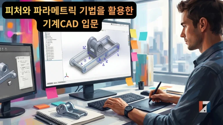 피처와 파라메트릭 기법을 활용한 기계CAD 입문