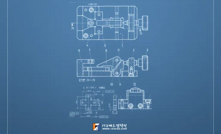 링크식 클램핑 드릴 지그 투상 연습 썸네일