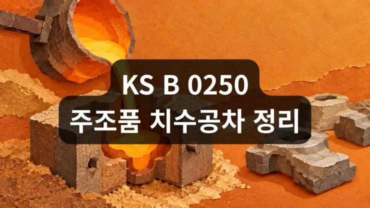 KS B 0250 주조품 치수공차 완벽 정리 — CT등급표와 절삭여유(RMA)
