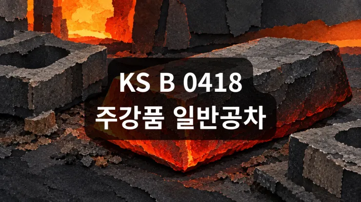 KS B 0418 주강품 일반공차 정리 — KS B 0250과 무엇이 다를까