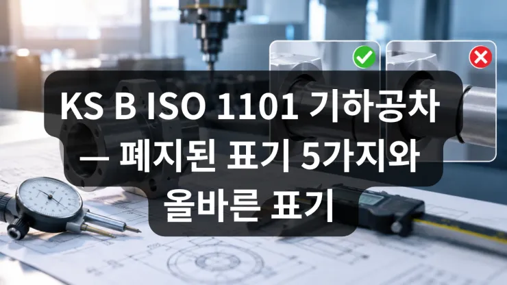KS B ISO 1101 기하공차, 이렇게 그리면 틀립니다 — 폐지된 표기 5가지와 올바른 표기