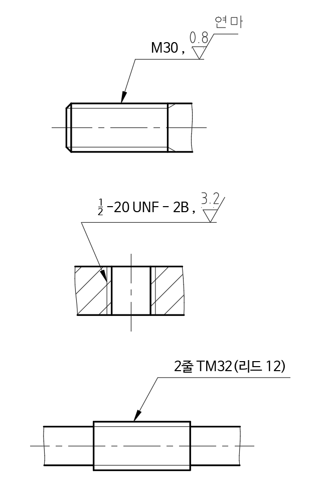 나사 표시 방법 1