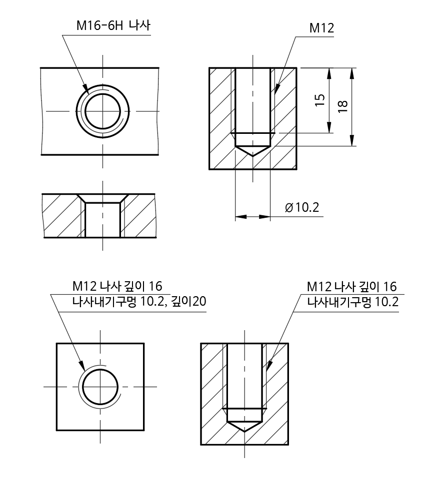 나사 표시 방법 2