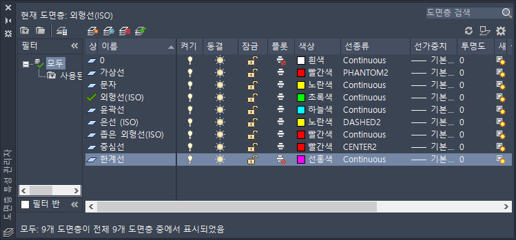 윤곽선 설정