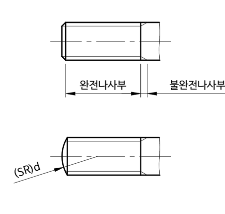 수나사 작도 2