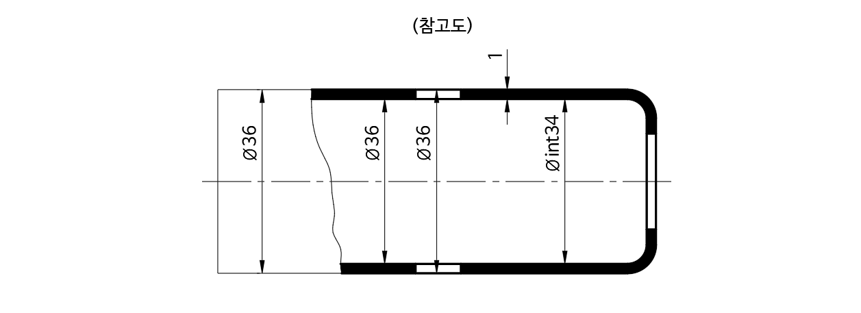 ISO 용기 내외경 치수처리기준